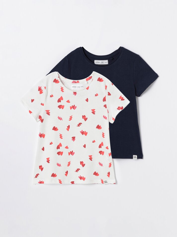 Conjunto com 2 camisetas combinando - Azul Marinho
