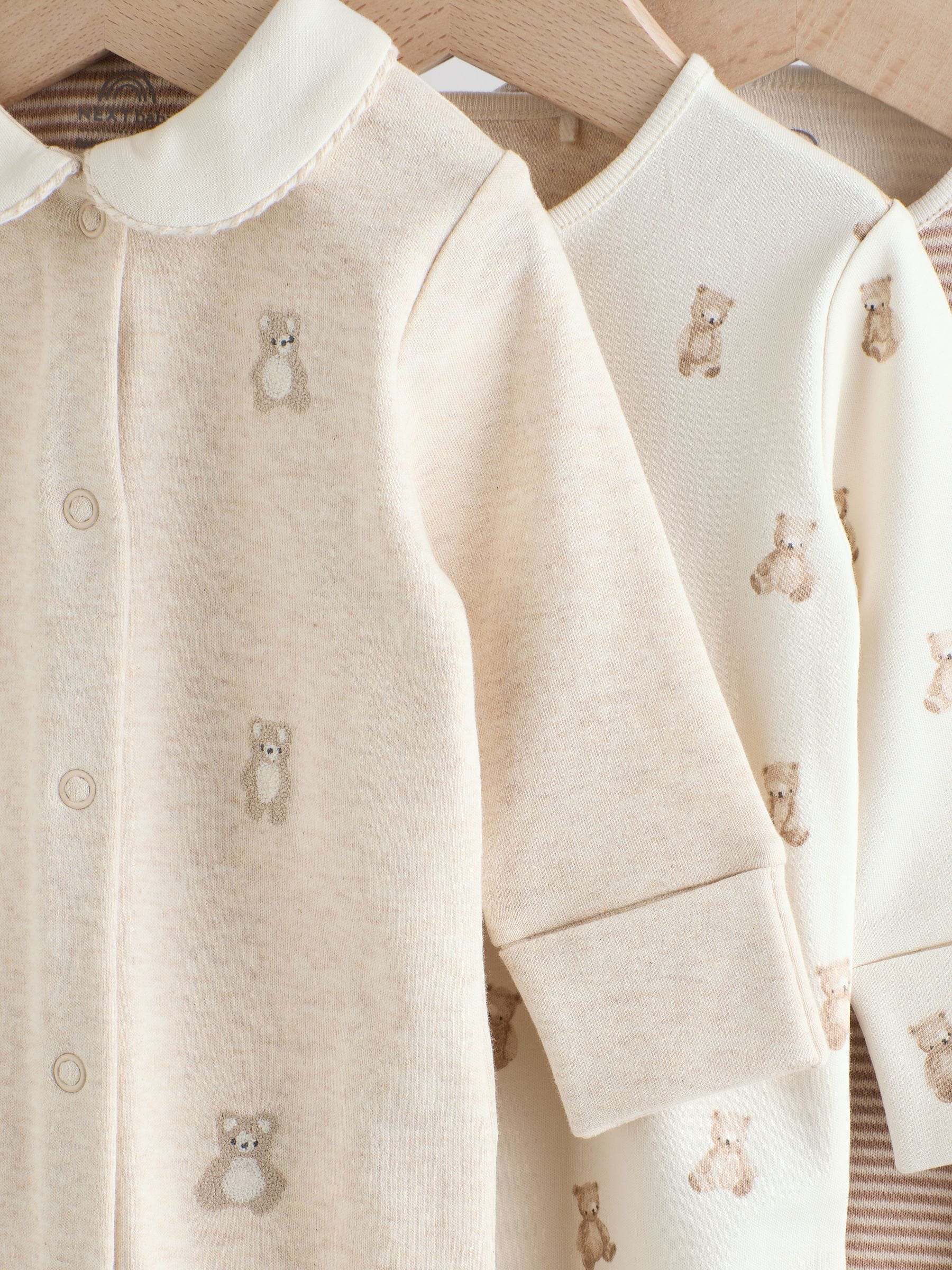 Neutraal - Verpakking van 3 babypyjama's (0-2jr)