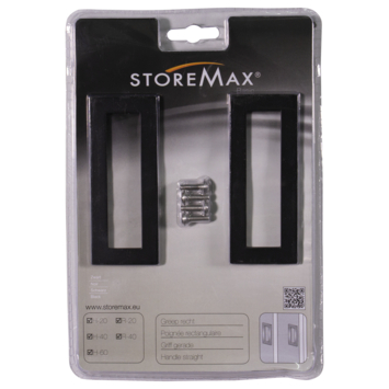 Storemax schuifdeur handgreep recht vierkant zwart