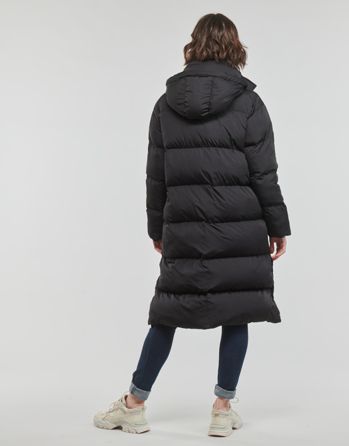 Superdry - LONGLINE HOODED PUFFER COAT Negro