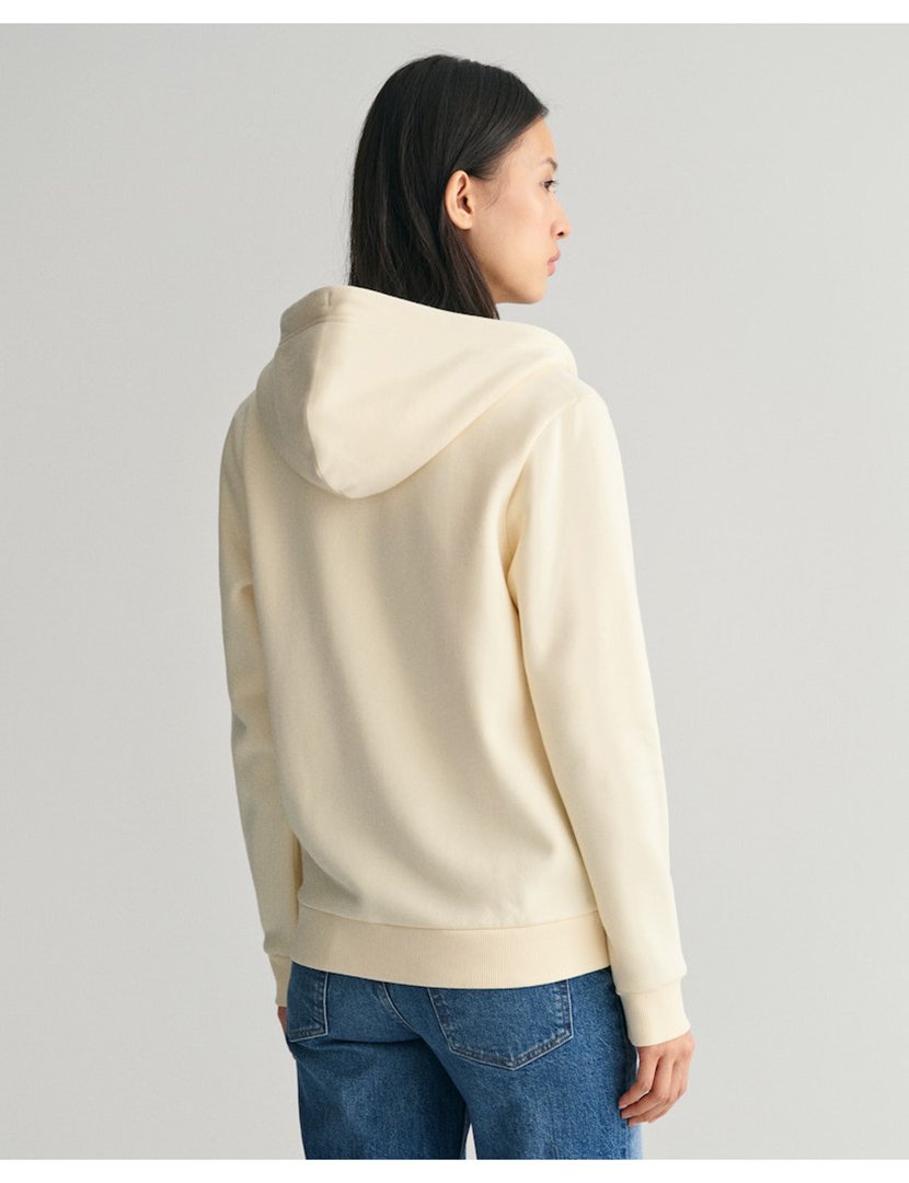 White Zip-Up Sweatshirt