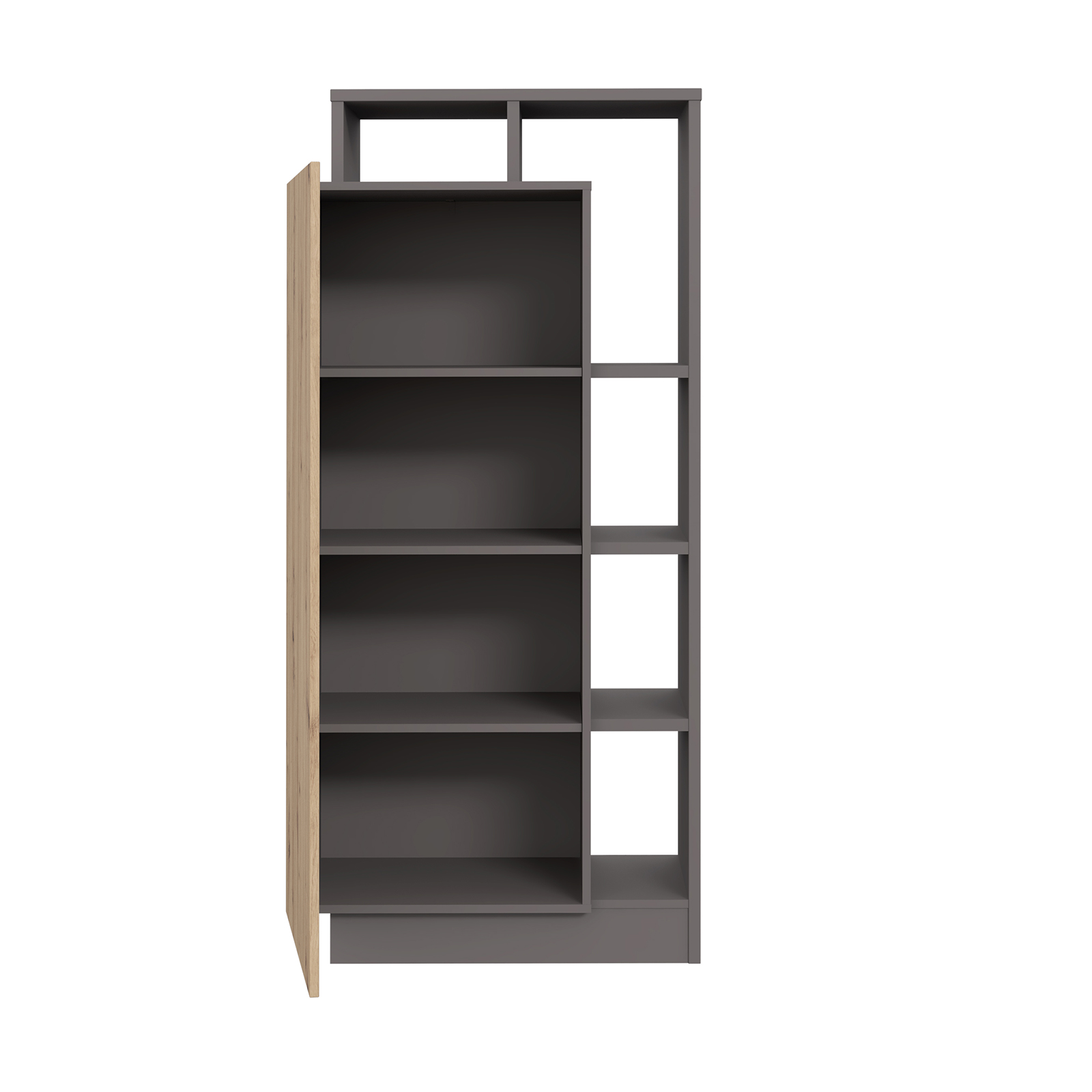 Highboard - grau-Artisan Eiche - 159 cm hoch