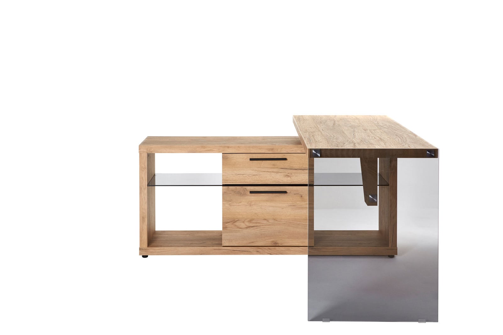 Winkelschreibtisch 142 x 140 x 74 cm Holznachbildung braun