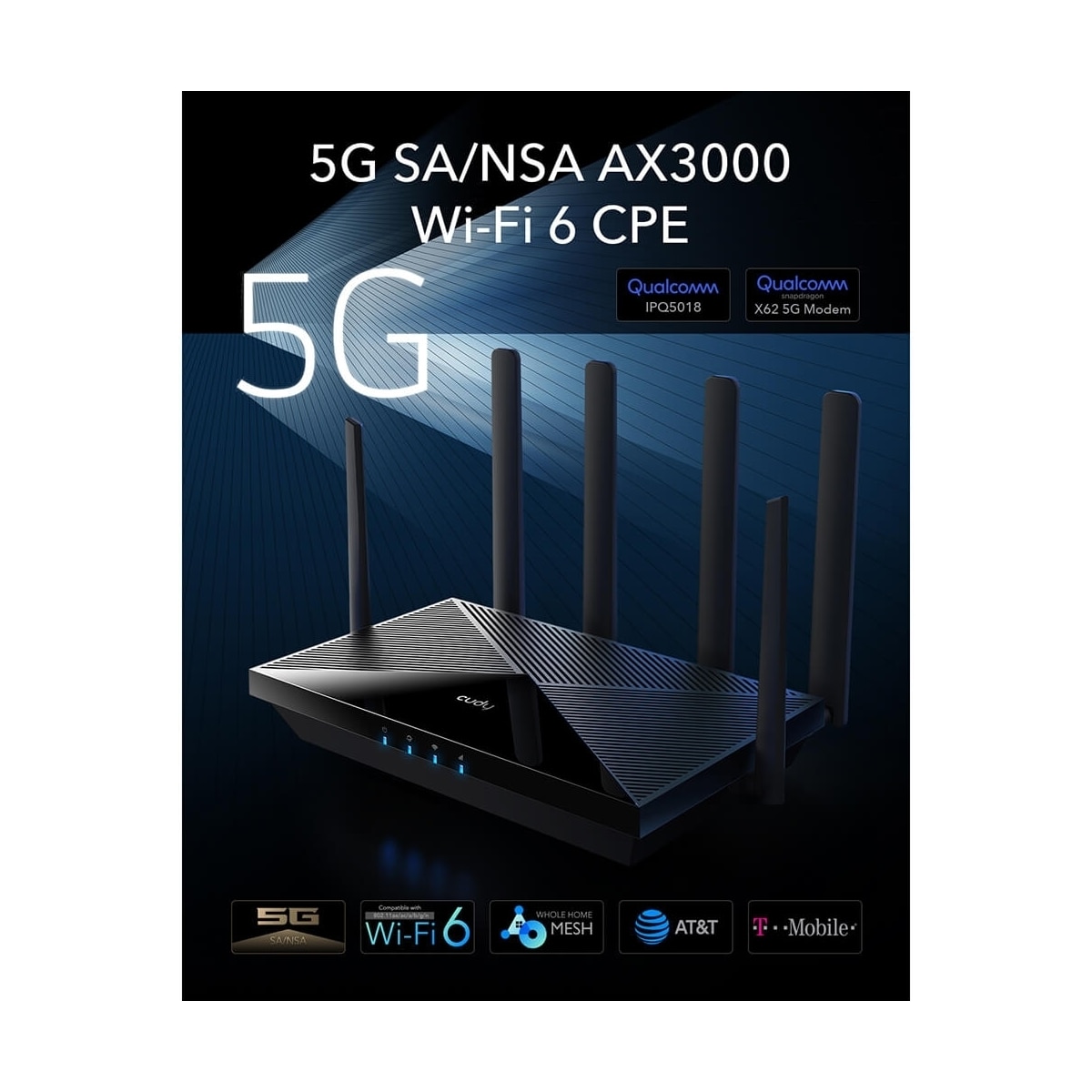 CUDY 5G Router P5 Rel 16 AX3000 Gigabit Dual-SIM