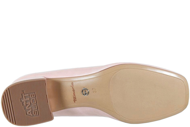 TAMARIS PUMPS I ROSA LAK MED SLØJFE