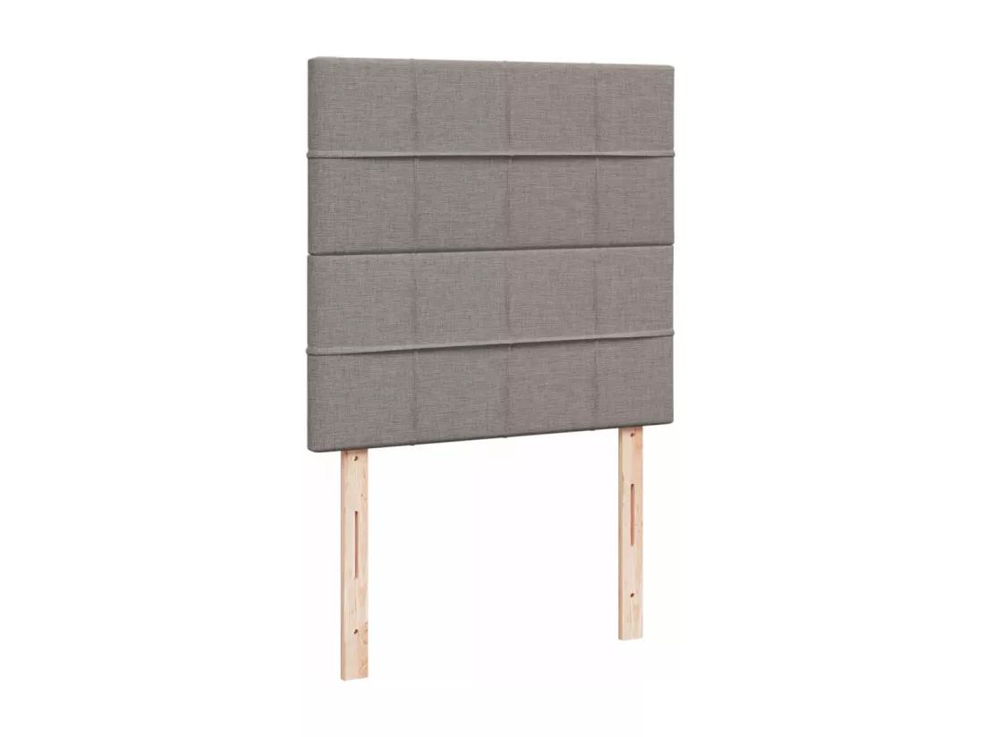 Sommier à lattes de lit avec matelas Taupe 90x190 cm Tissu