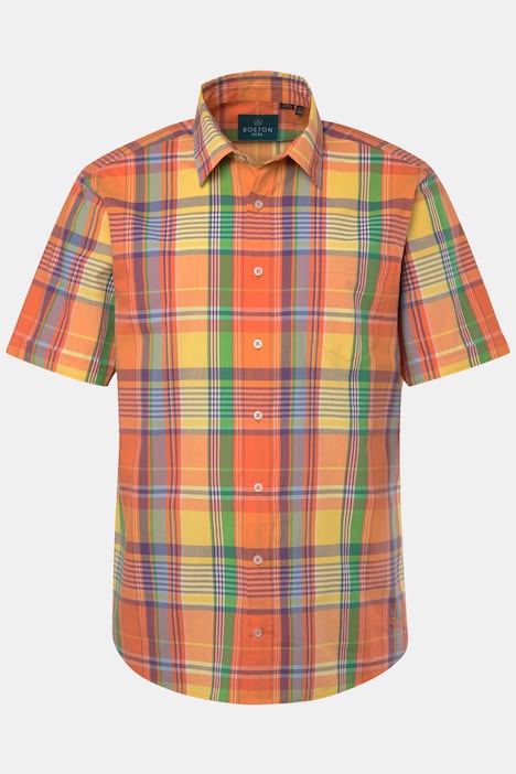 Boston Park Karohemd, Halbarm, Kentkragen, Comfort Fit, bis 8 XL