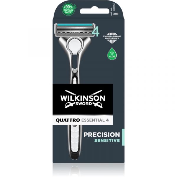 Wilkinson Sword Quattro Essentials 4 Sensitive Máquina de Barbear   Recarga