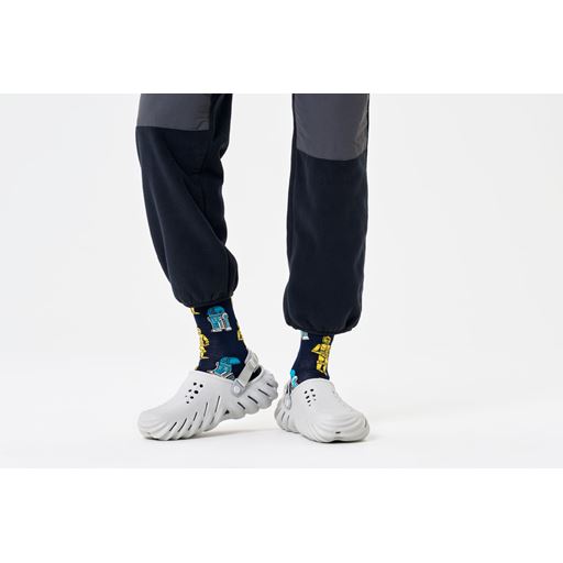 Happy Socks Star Wars™ R2-D2 & C-3PO Strømper, Navy, 41-46
