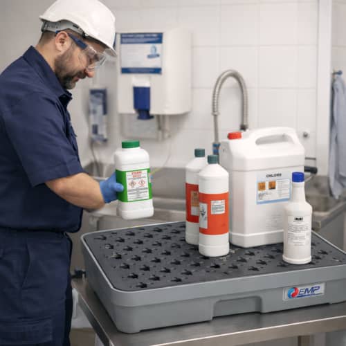 Bac de rétention pour produits chimiques dangereux 20 L EMP