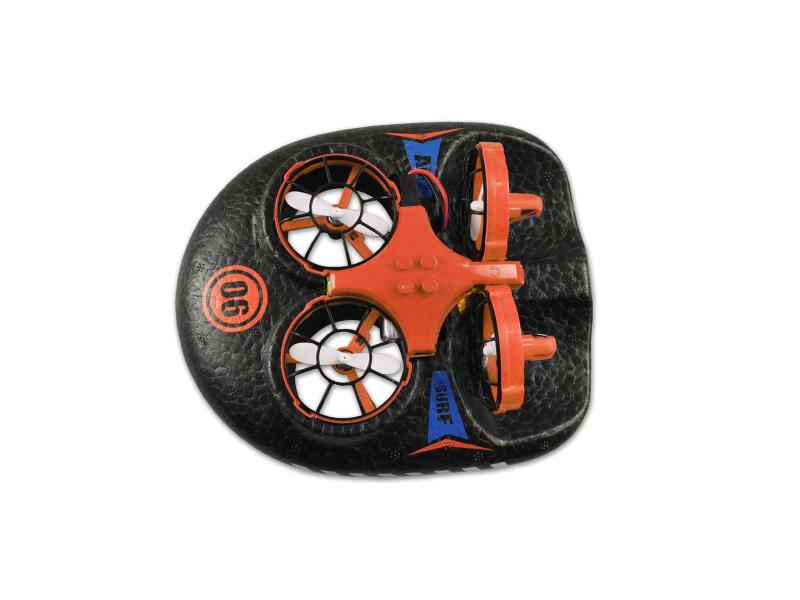 Amewi Trix 3-in-1 Hovercraft Drone Orange Drohne und Luftkissenfahrzeug in einem