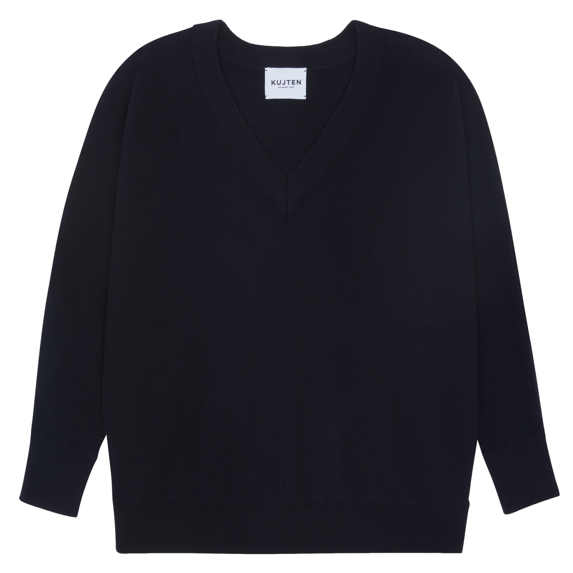LINE - Pull oversize col V en cachemire | Bleu