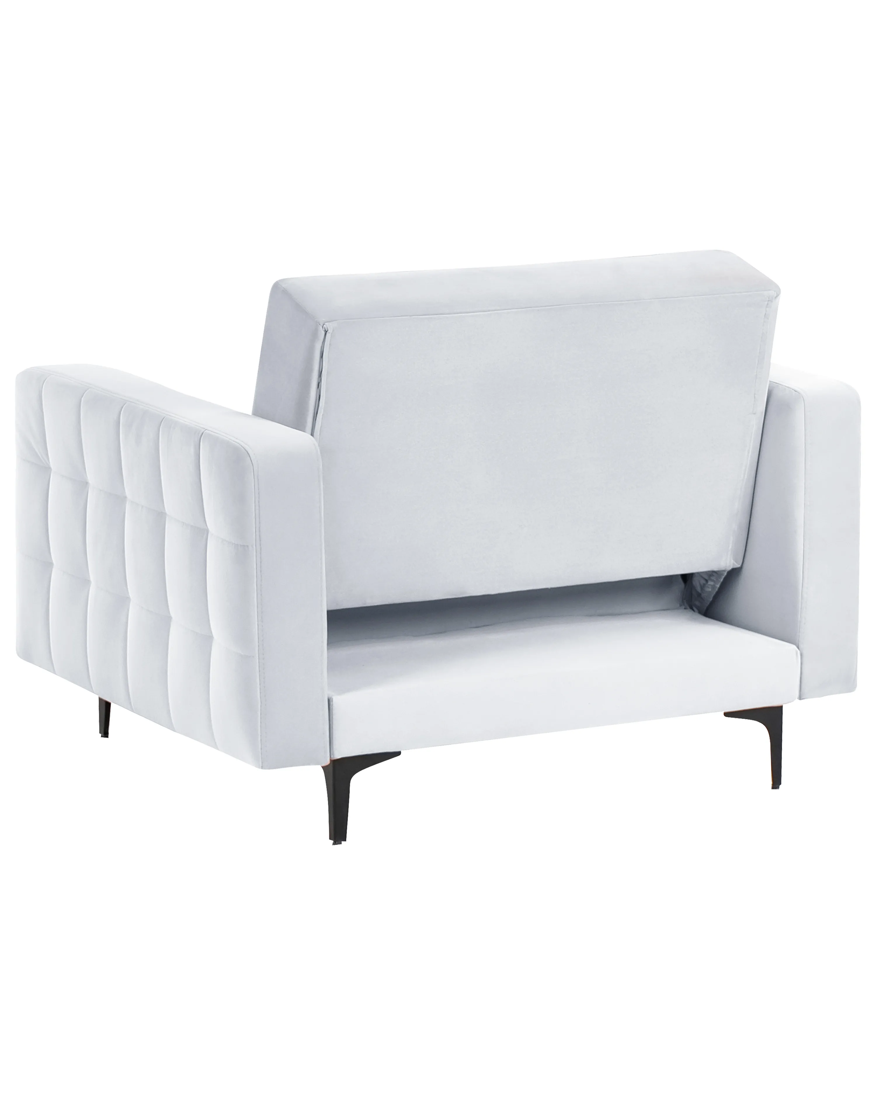 Fauteuil ABERDEEN Fluweel Lichtgrijs