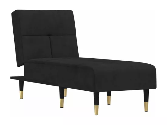 Prolenta Premium - Chaise longue noir velours