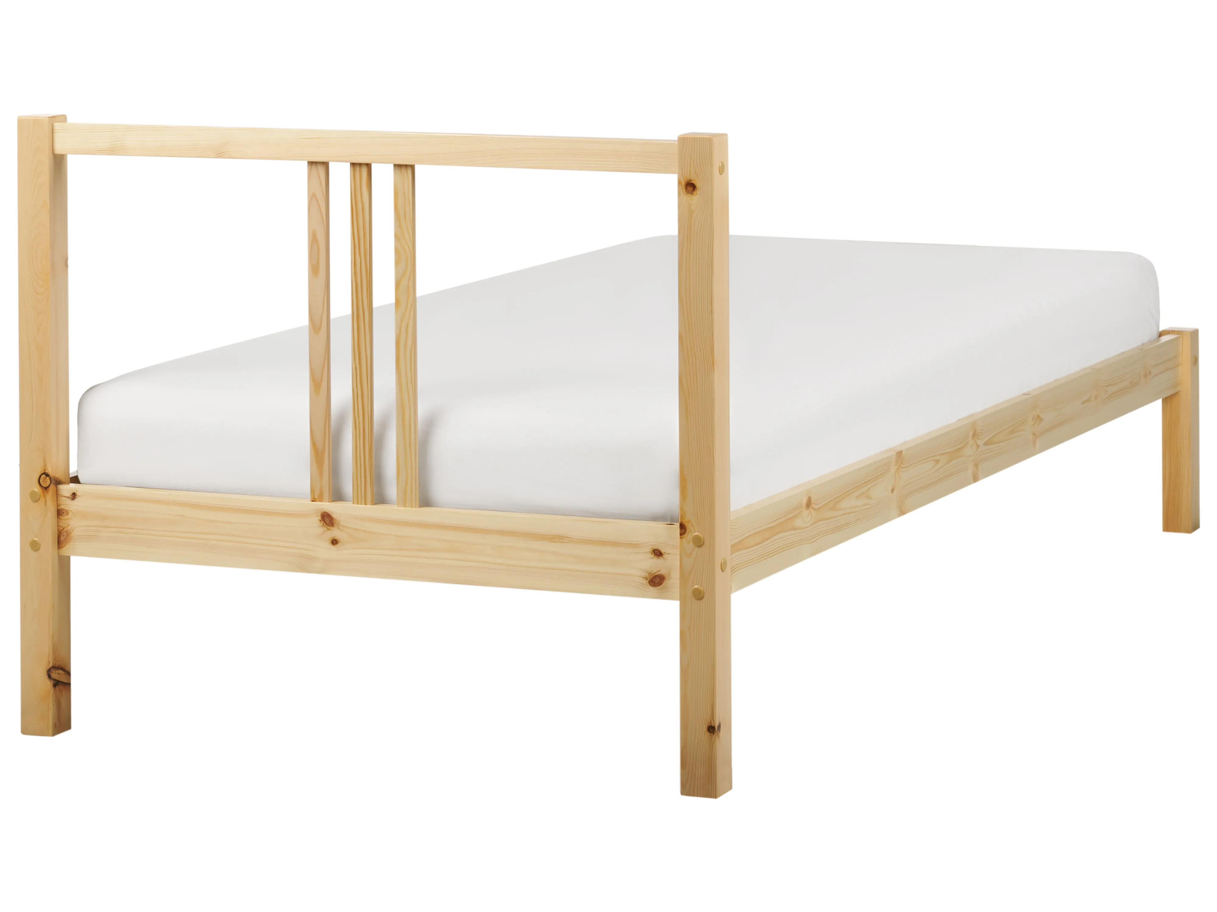 Bed Dennenhout VANNES 90 x 200 cm Lichtbruin