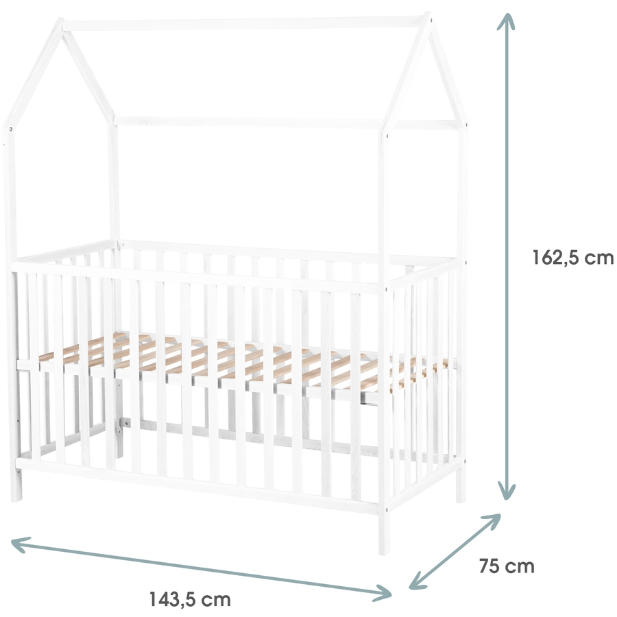 kindsgard Hausbett lillehus 70 x 140 cm weiß