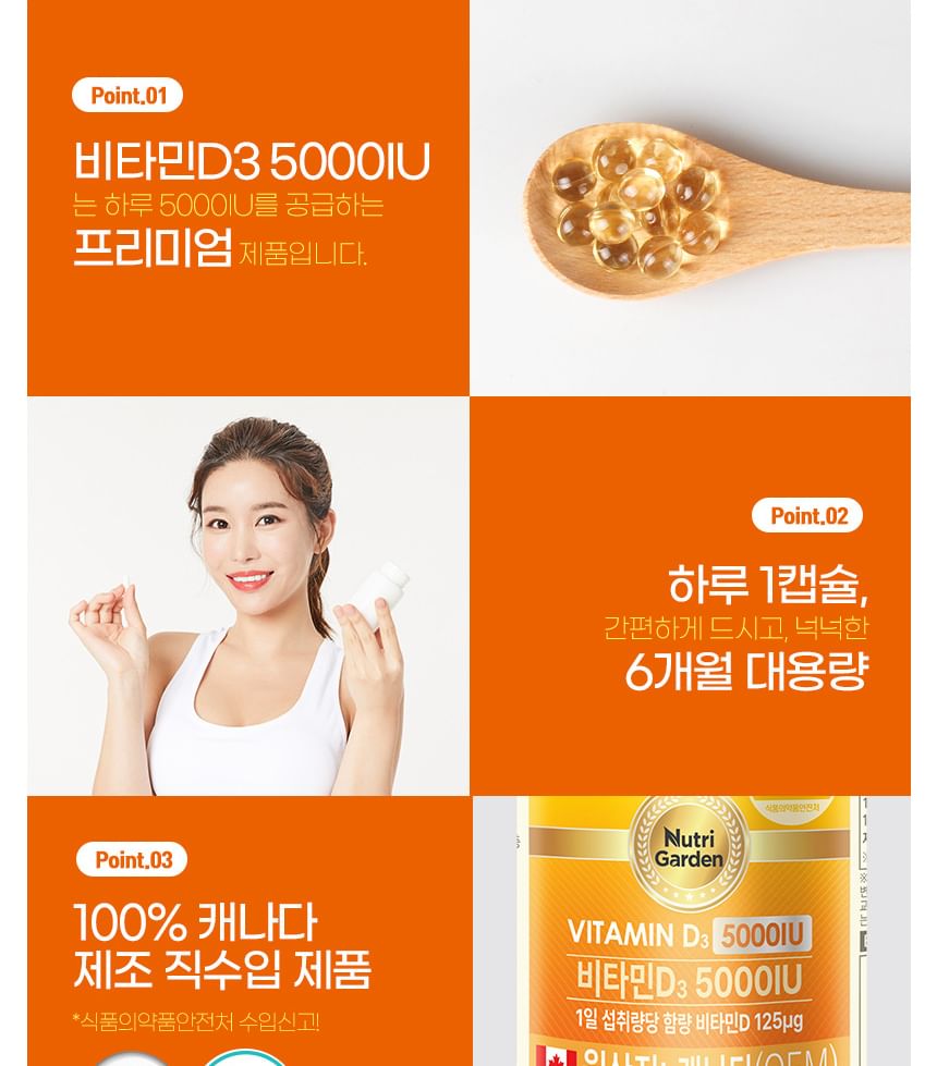 JUNGWONSAM - NutriGarden Vitamine D3 5000IU
