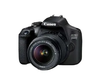 Canon EOS 2000D - Digitalkamera - SLR - 24.1 MP - APS-C - 1080p / 30 fps - 3x optisk zoom EF-S 18-55 mm IS II objektiv - Wi-Fi, NFC