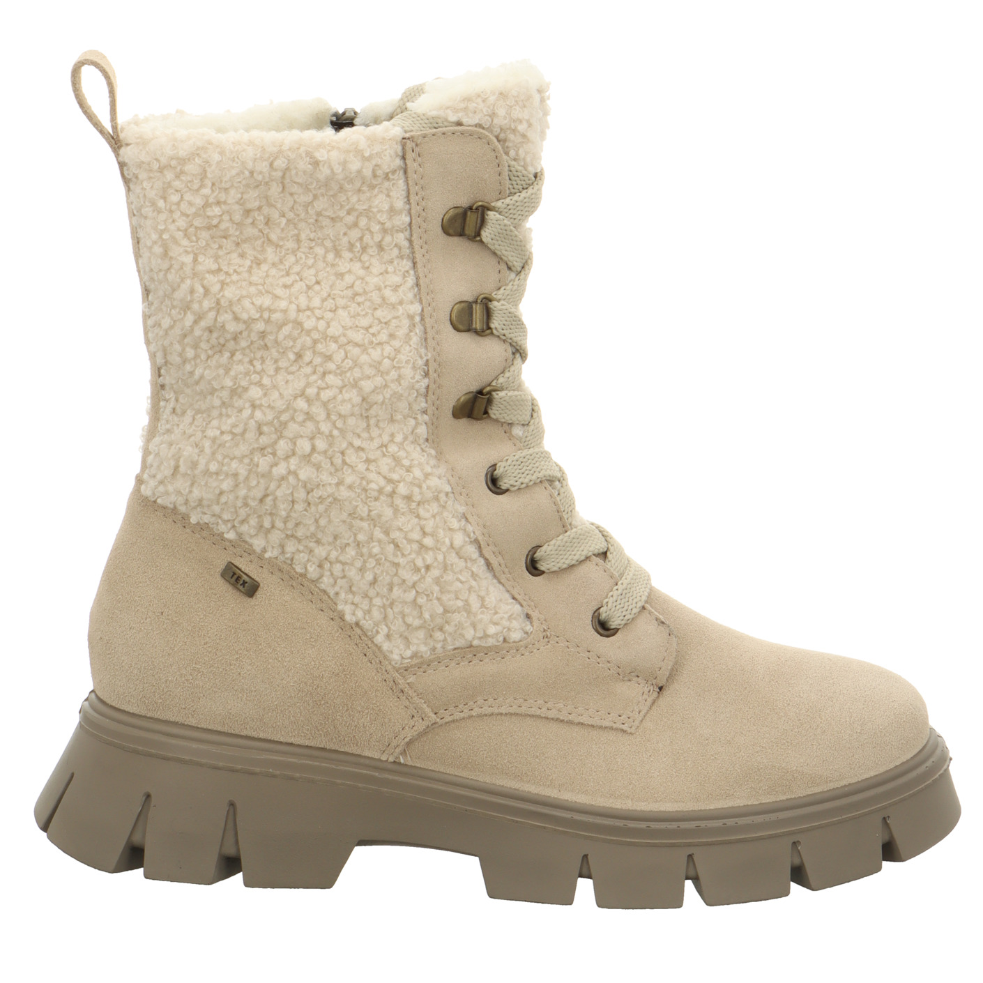 Winterboots mit Teddy beige