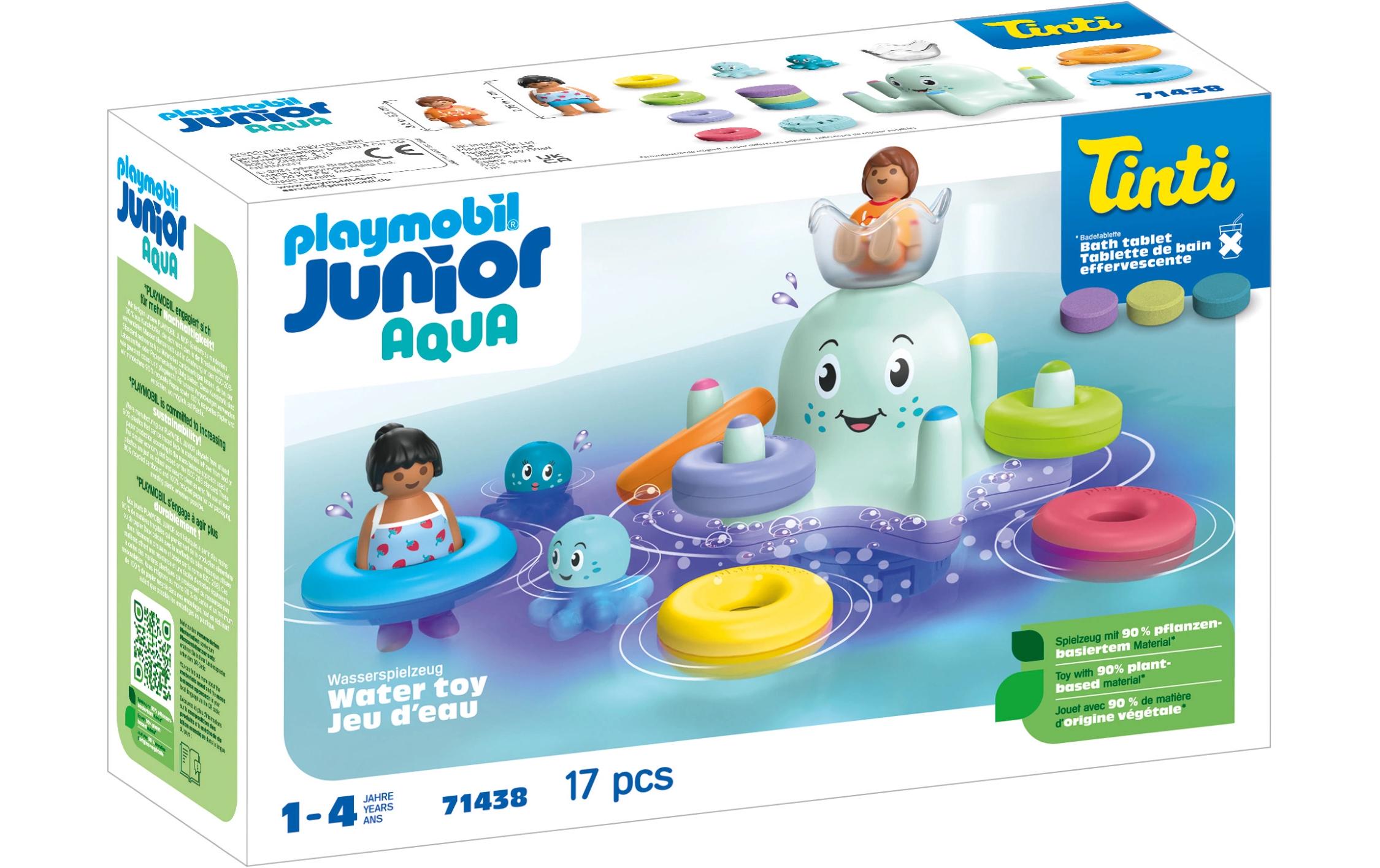 Junior Aqua & Tinti: Bunter Tintenfisch 71438Nachhaltiges Spielfiguren-Set mit Tinti-Badetabletten