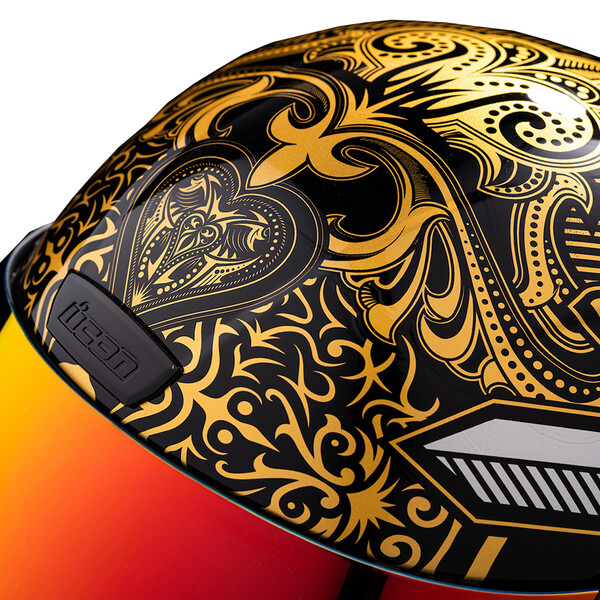 Icon - Casque Airform Suicide King™ Or / Noir / Bleu / Rouge