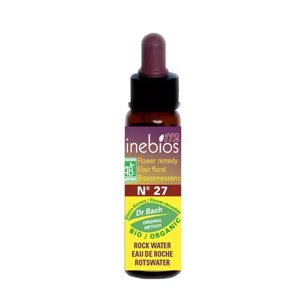 Inebios Bach Flower Remedy No. 27 Rock Water - Água de Rocha Orgânica 10ml