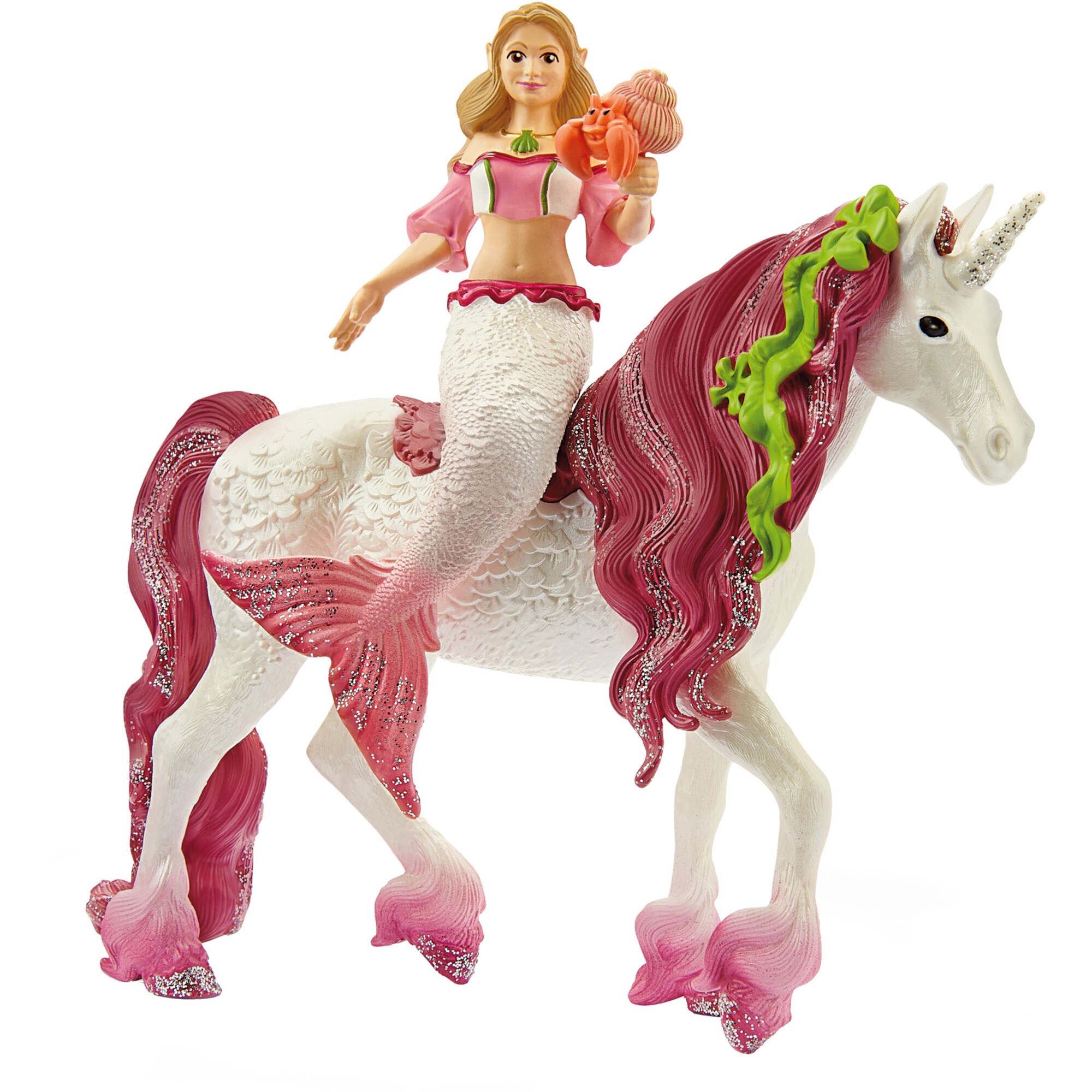 Schleich Spielfigur Bayala Meerjungfrau-Feya auf Unterwassereinhorn