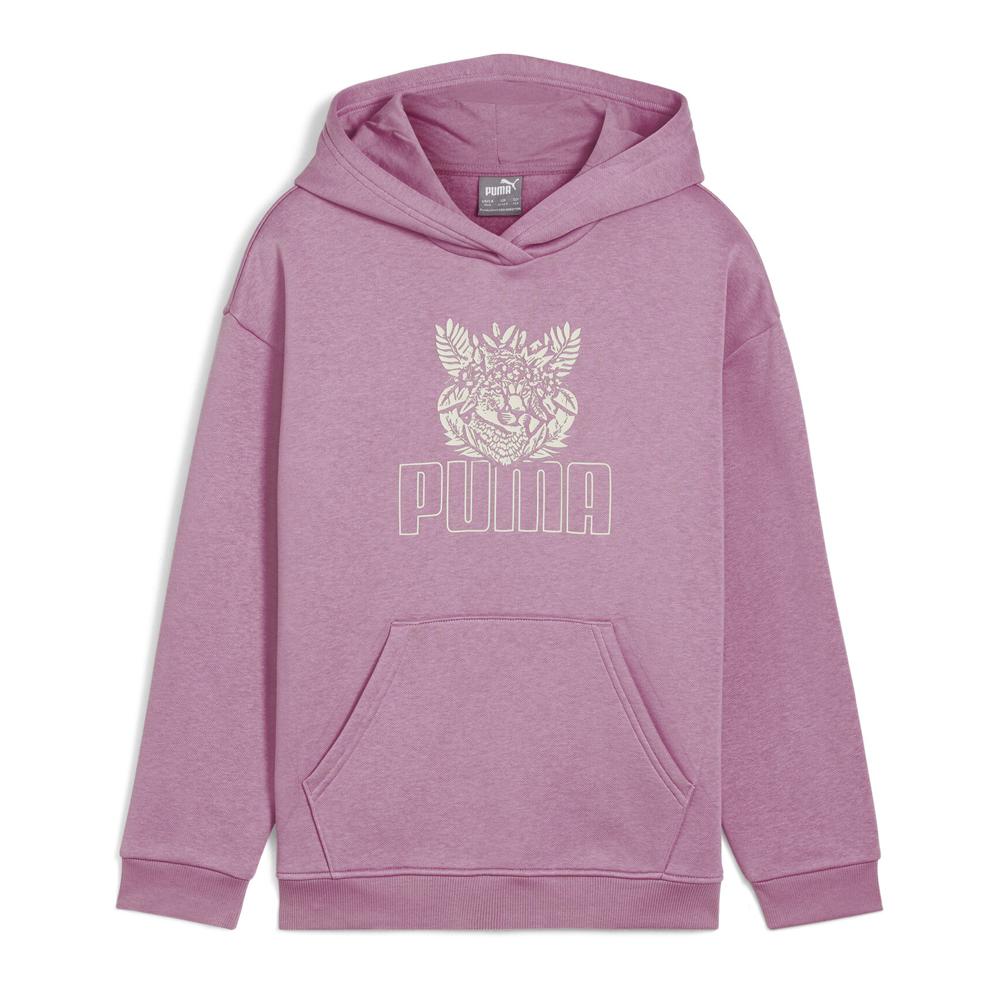 Puma Sweat Capuche Rose Fille Puma Ess+ Tropicat