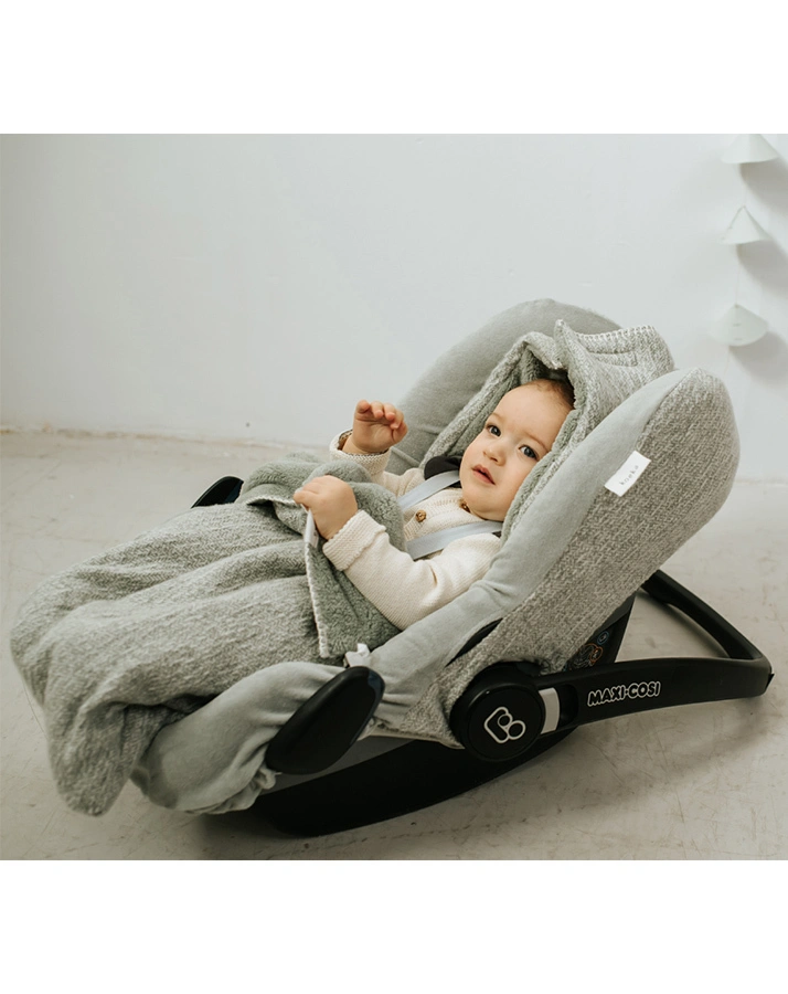 Baby Fußsack VIGO TEDDY (45x90) in shadow green/leaf