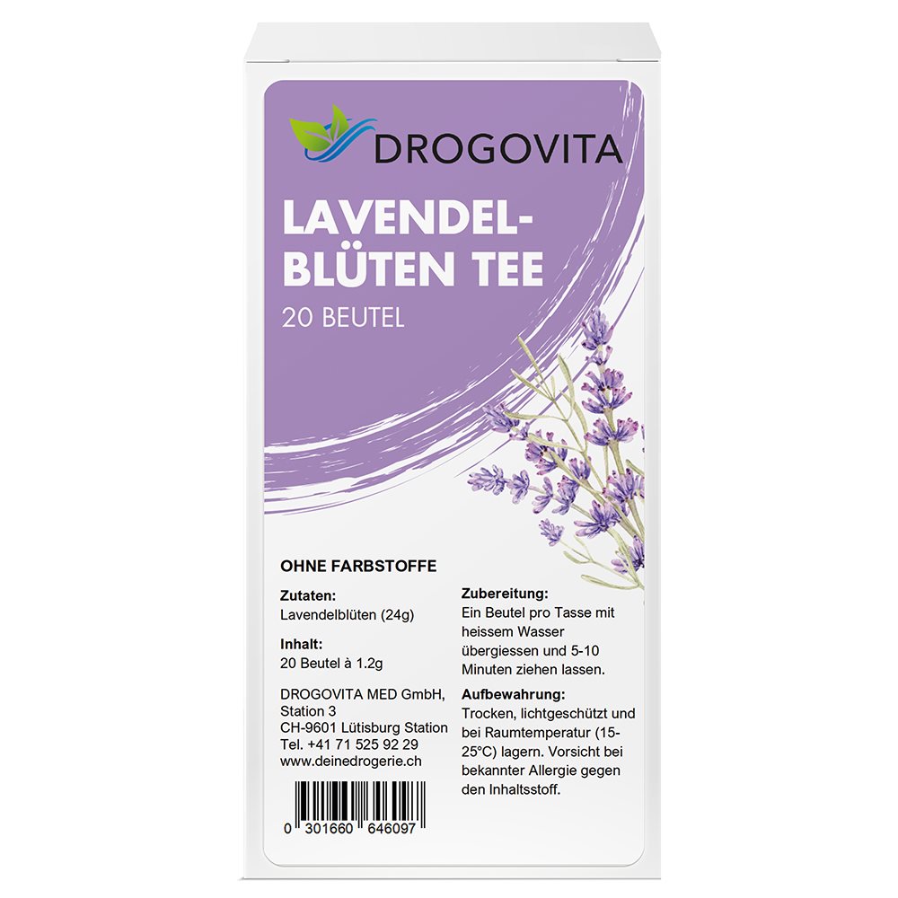 DROGOVITA Lavendel Tee<br>20 Stück, Beutel, TEES