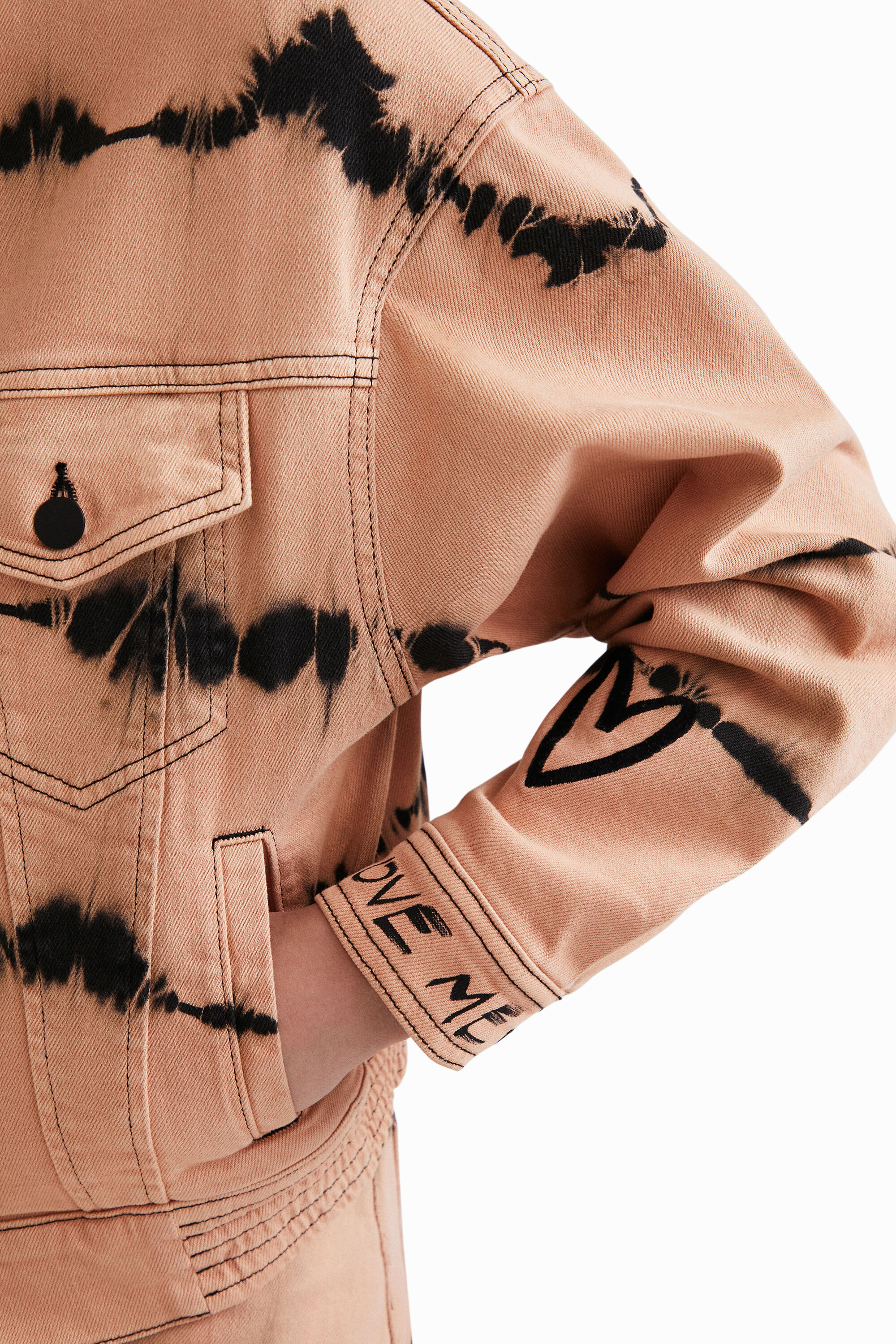 Jaqueta jeans tie-dye