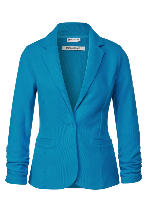 Basic Blazer mit Raffungen - alaska blue