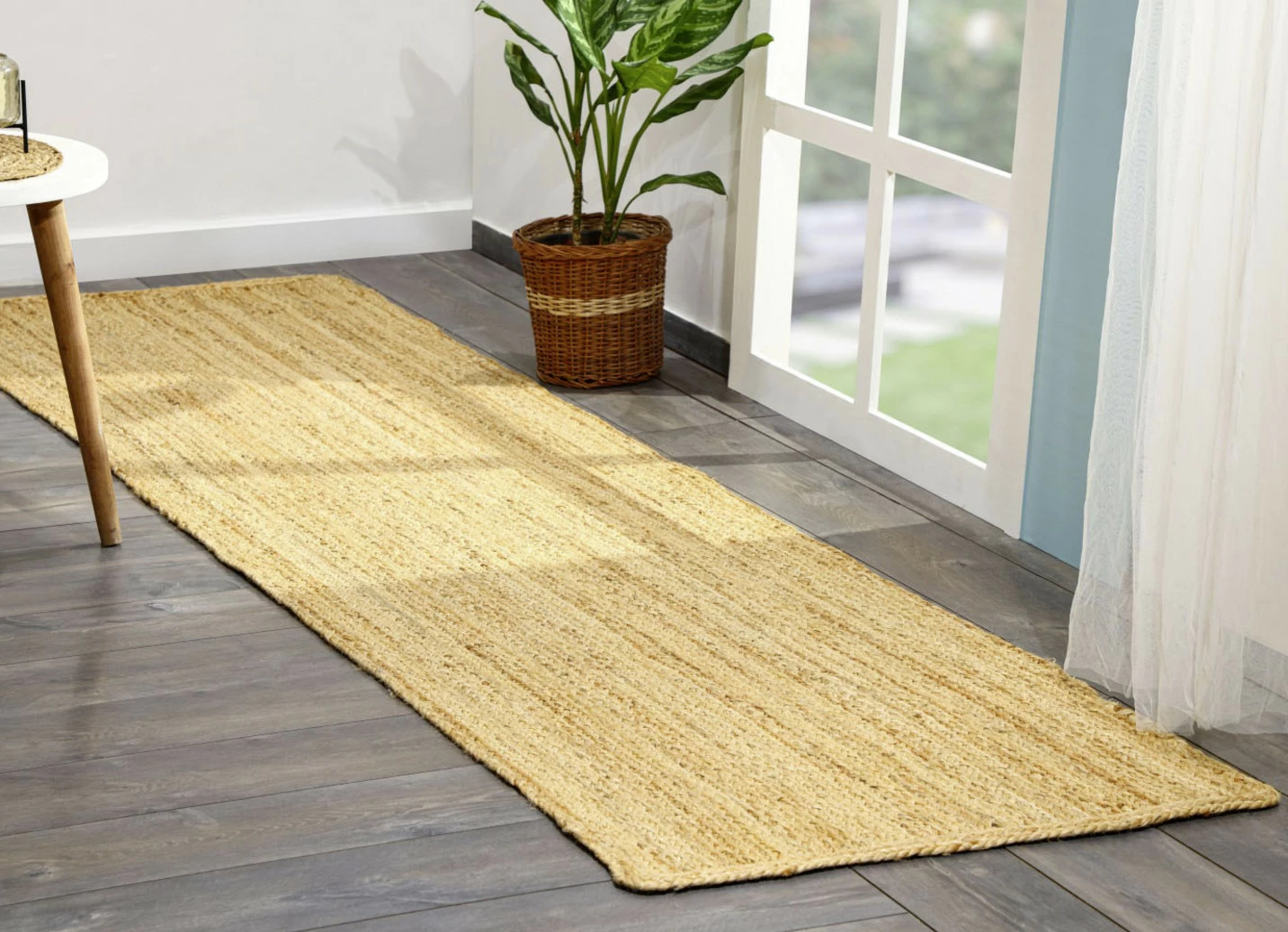 Teppiche und Brücken aus Jute