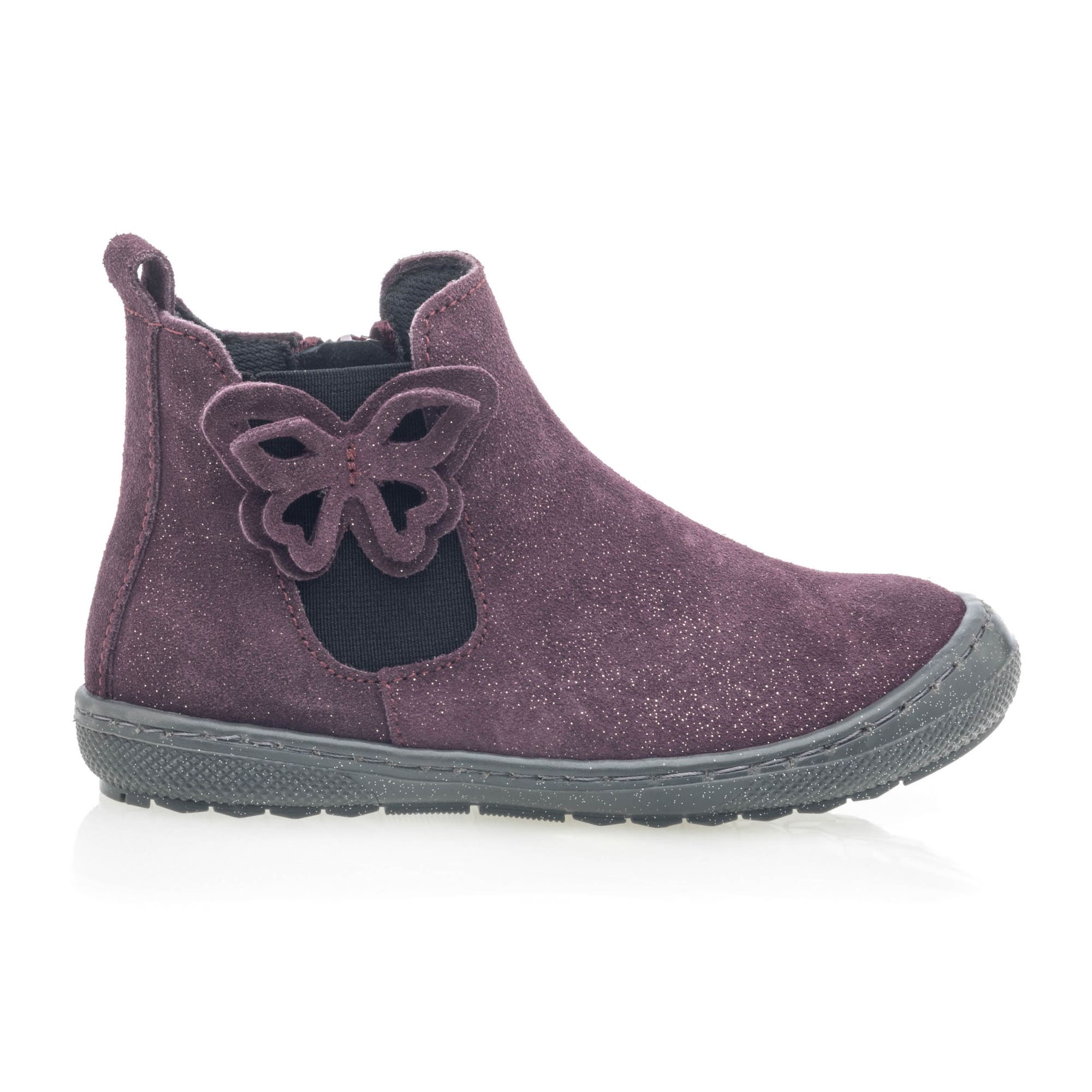 Bottines Fille en cuir violet