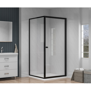 Atlantic Roan Douchewand en -deur 90x90x190cm Zwart