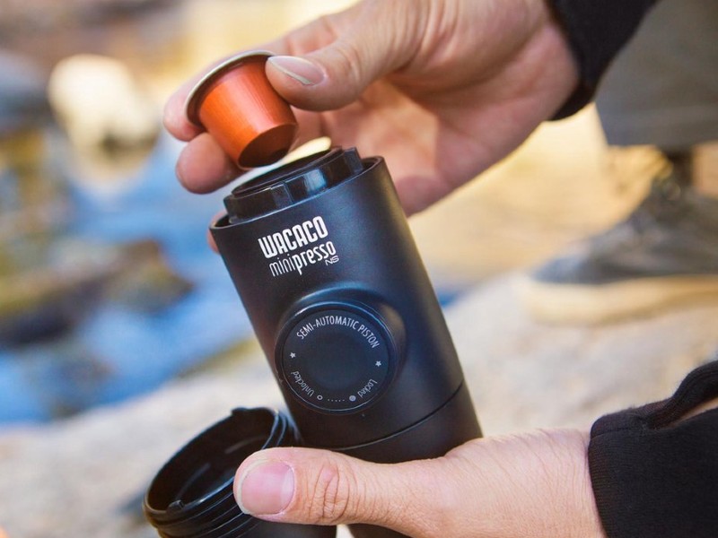 Wacaco Minipresso NS zwarte portable espresso machine