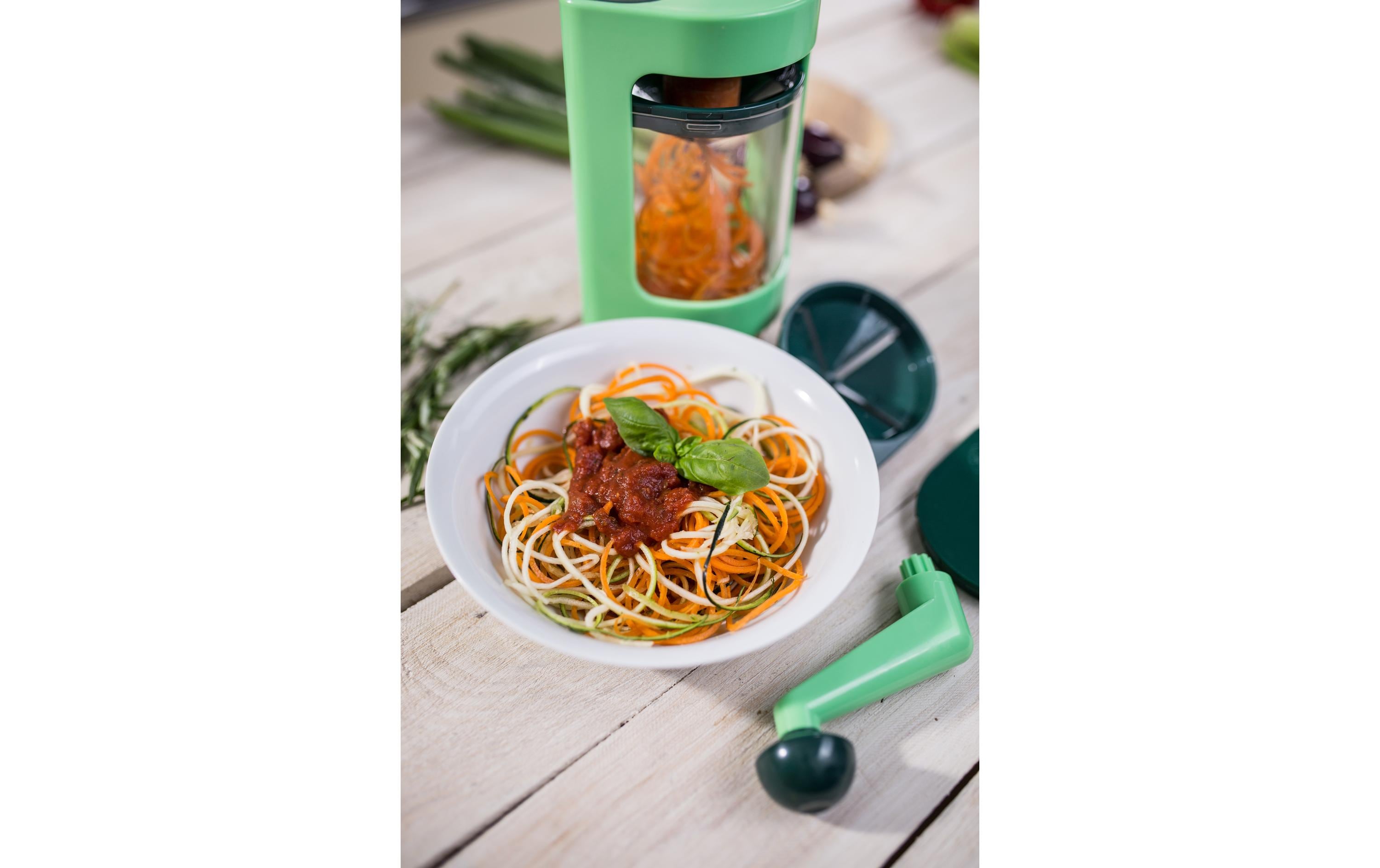 Spiralschneider Nicer Dicer Super Julietti 6-teilig, GrünObst- und Gemüseschneider