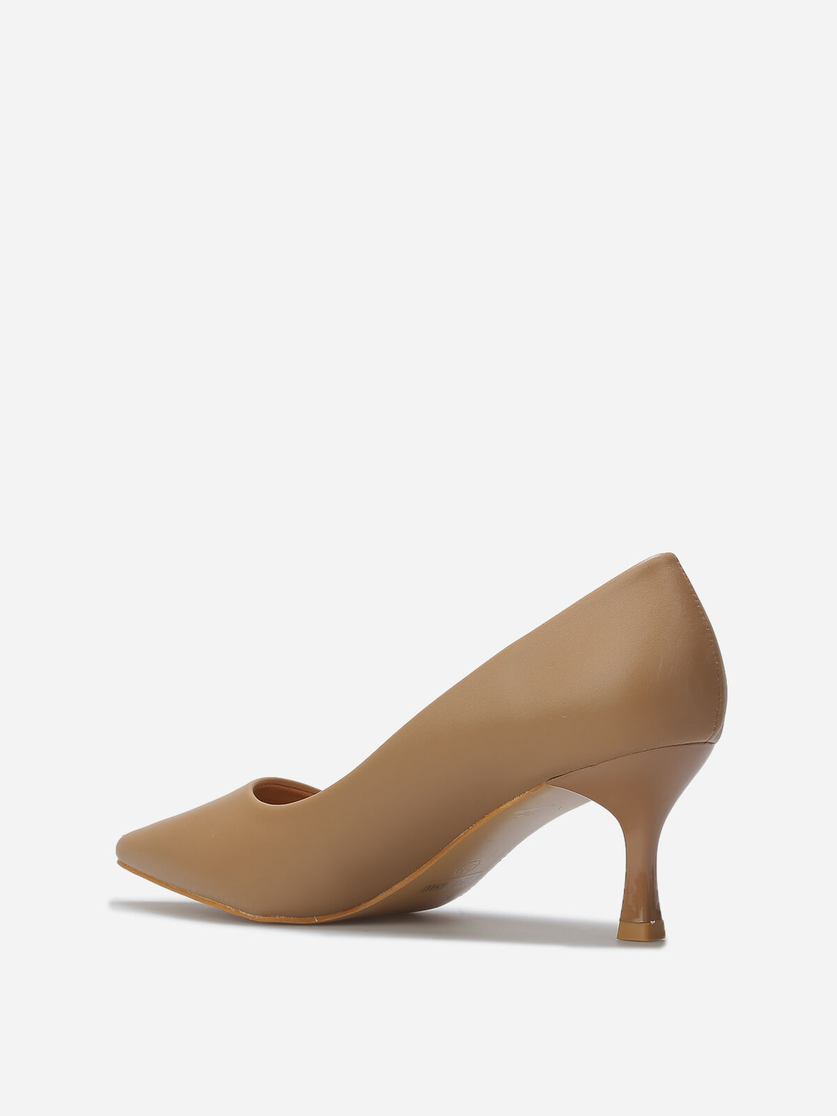 Escarpins pointus en simili- Taupe