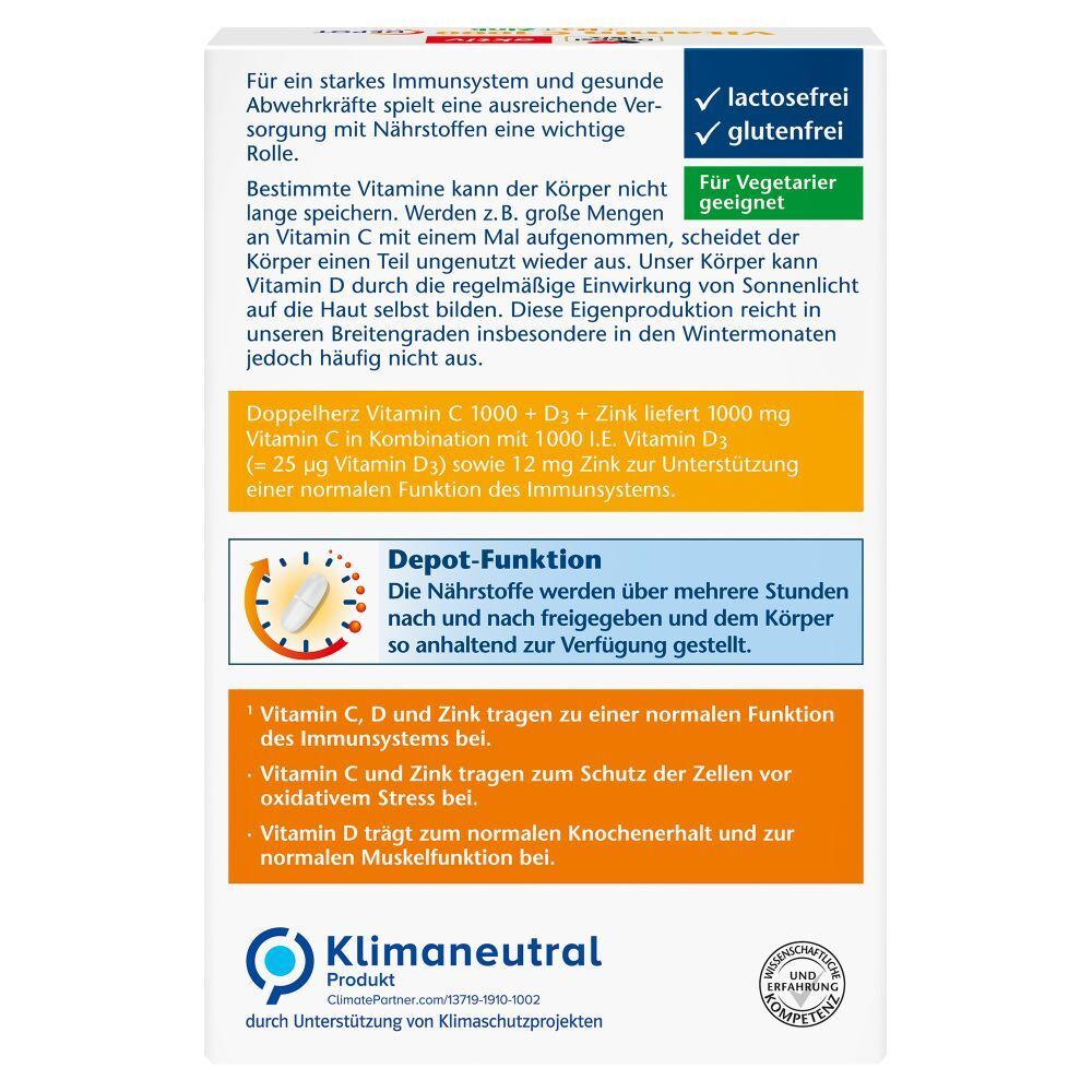 Doppelherz® Vitamin C 1000 + Vitamin D