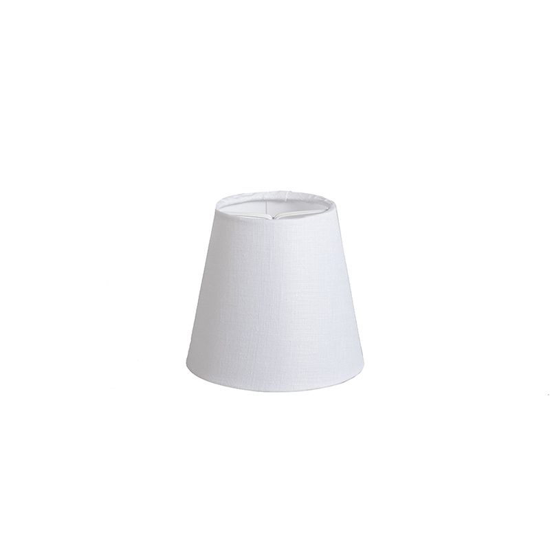 Linnen klemkap wit 12 cm rond