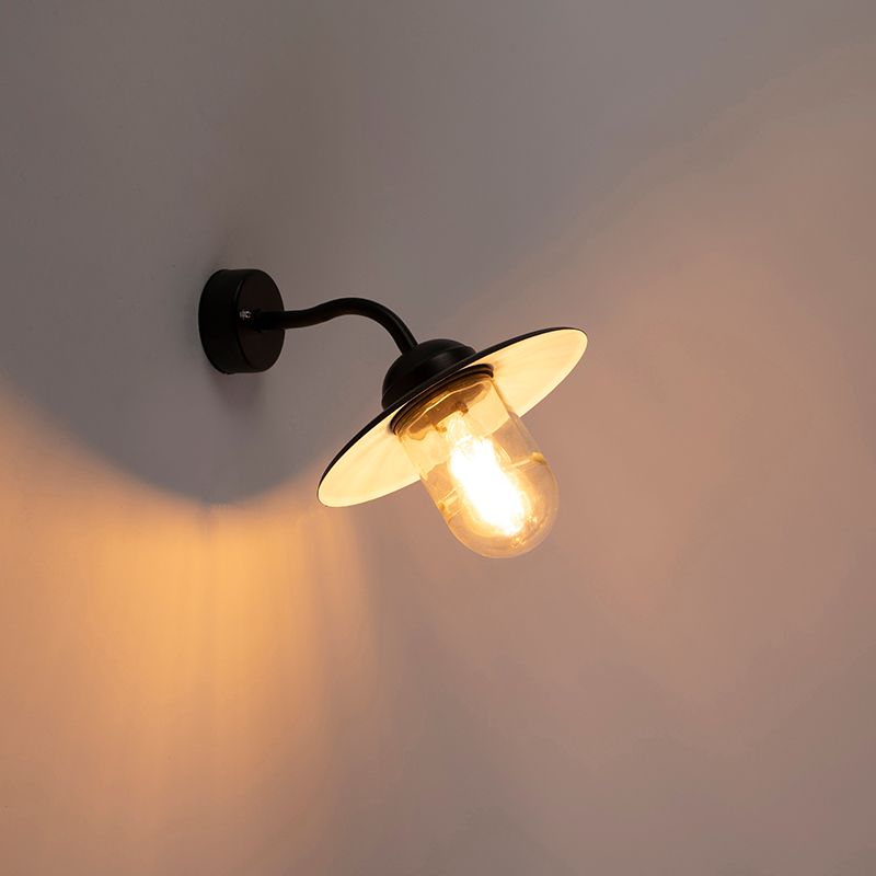 Smart buiten wandlamp zwart IP44 incl. WiFi A60  - Munich