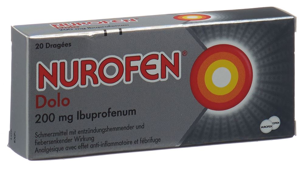 Nurofen Dolo Drag 200 mg Blist 20 Stk