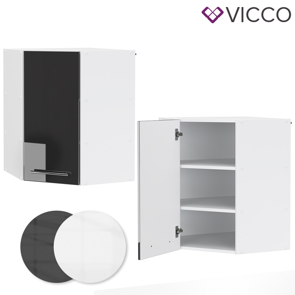 VICCO Eckhängeschrank 57 cm Anthrazit Küchenzeile Unterschrank Fame