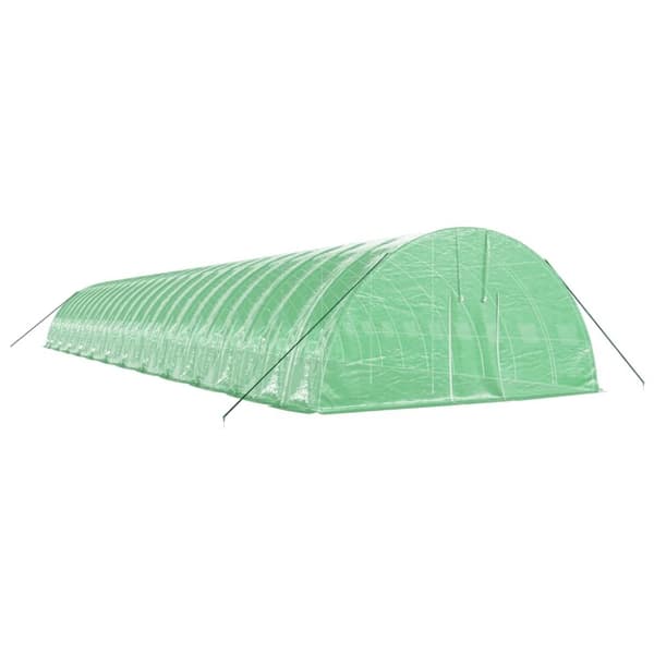 vidaXL Drivhus med stålramme grønn 144 m² 24x6x2,85 m
