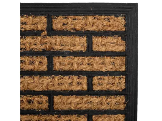 Tapis en fibra y caucho marrón 60x40x0,7