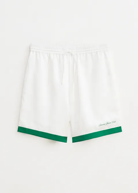 Korte broek satijn off-white (WIT.O)