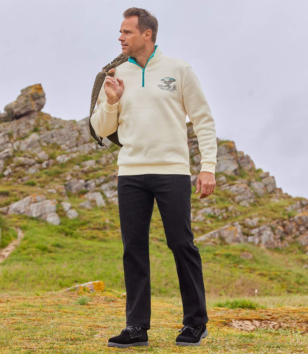 Sweat Molleton Col Zippé