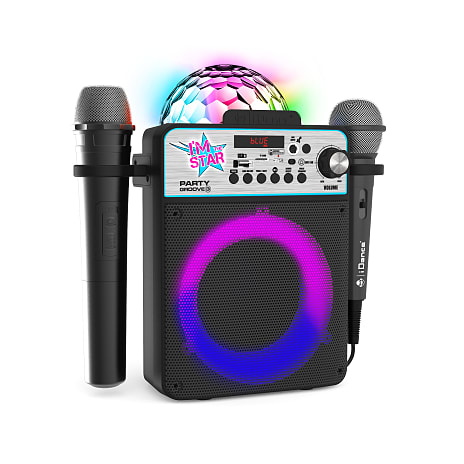 iDance Party Groove 3 bluetooth karaoke højttaler - sort
