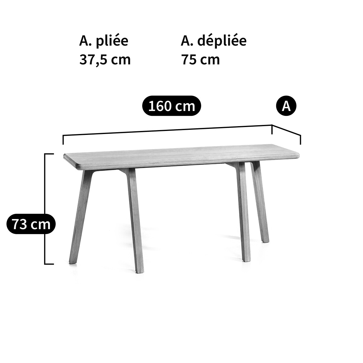 AM.PM<br>Mesa console Diletta, L160, design E. Gallina