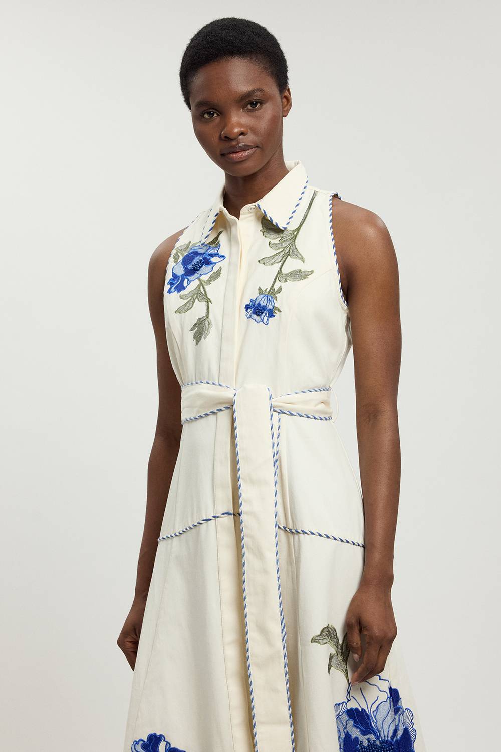 KarenMillen Robe Midi À Ceinture Avec Appliqués Floraux